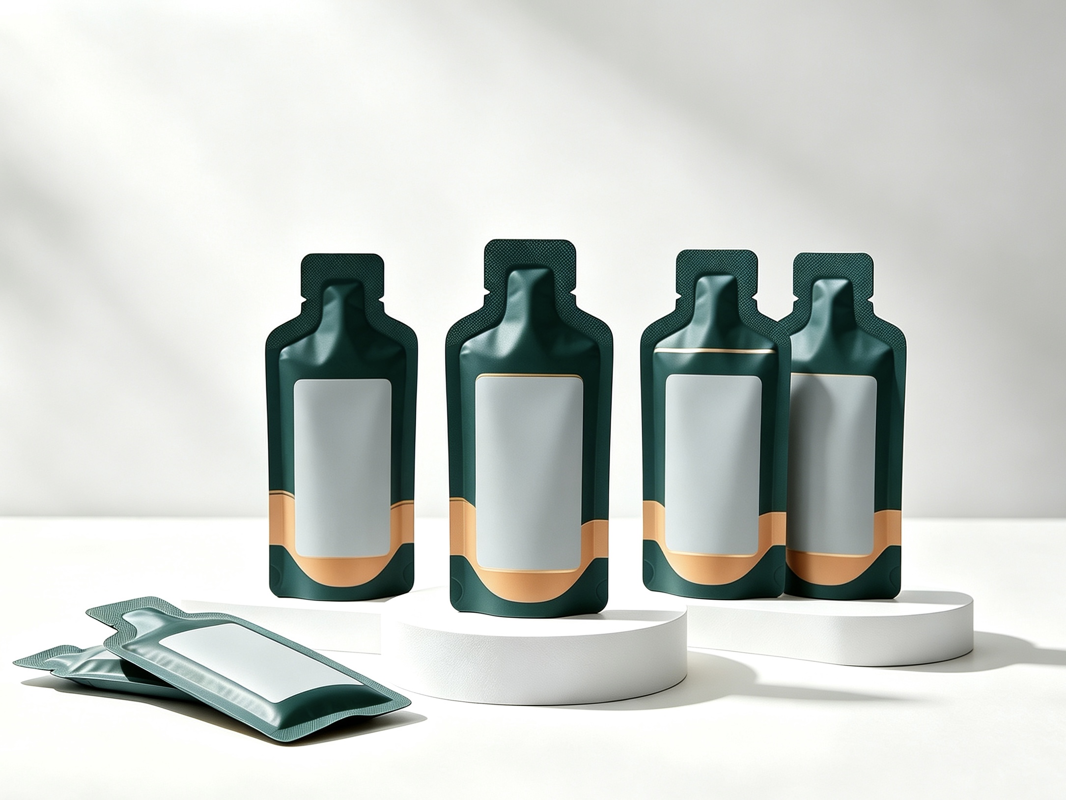 Energy gel in individual portable pouches