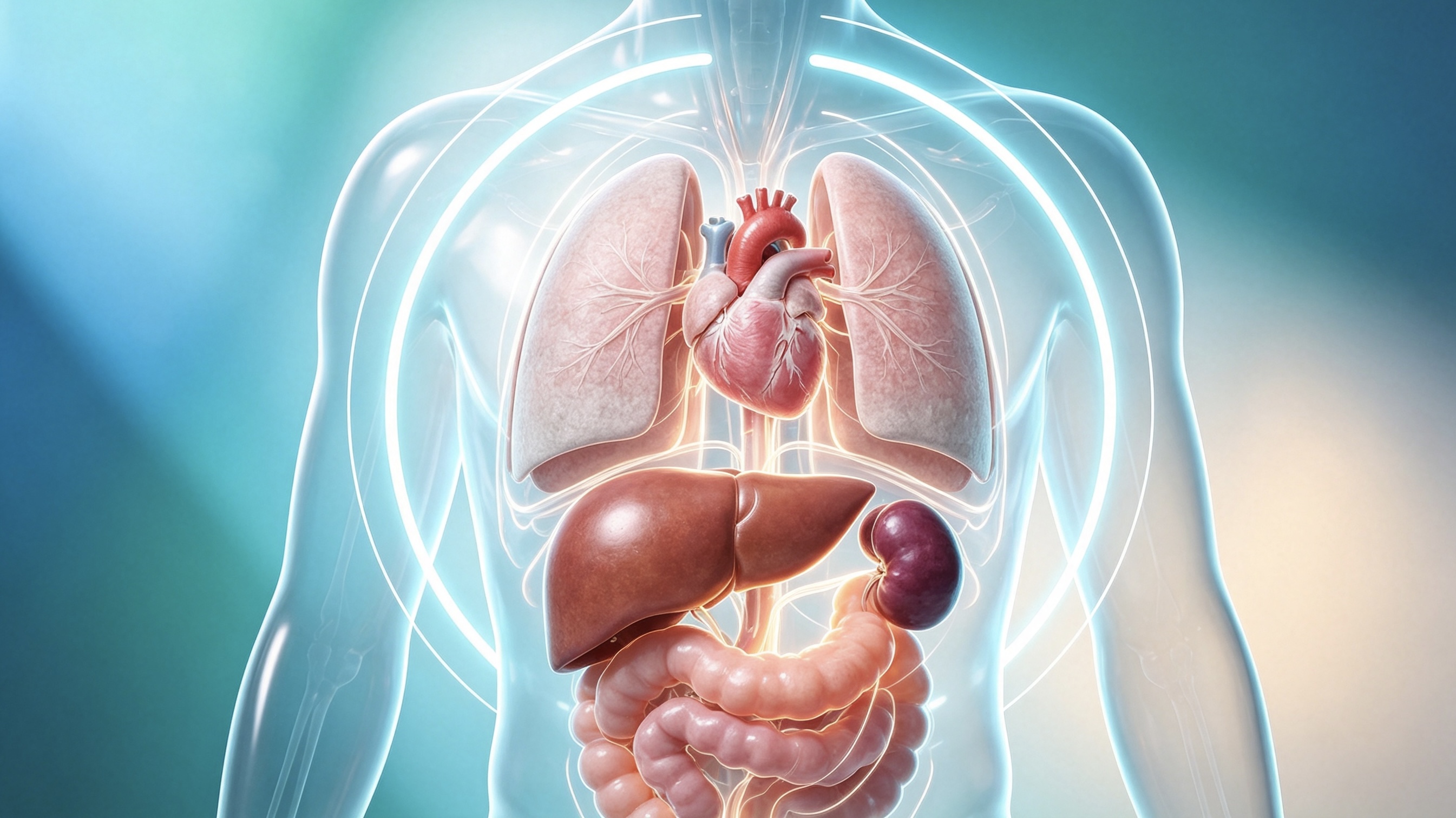 Illustration of human organs and body systems